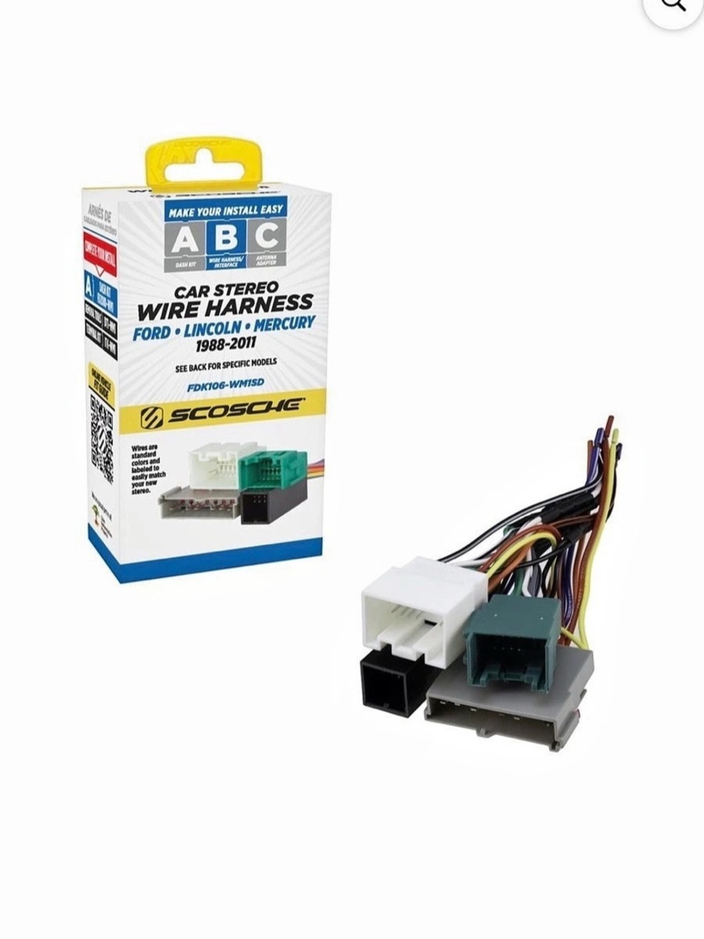 Scosche FD2080-WM1 Car Stereo Wiring Harness Kit